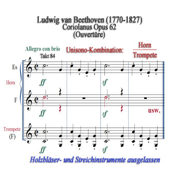 Partiturbild von Ludwig van Beethoven's „Coriolanus“
